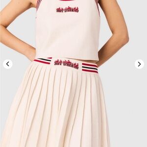 Maje x Hot Wheels Pleated Knit Skirt